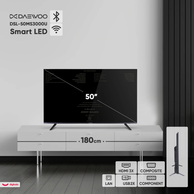 تلویزیون 50 اینچ ال ای دی هوشمند دوو مدل DSL-50MS3000U