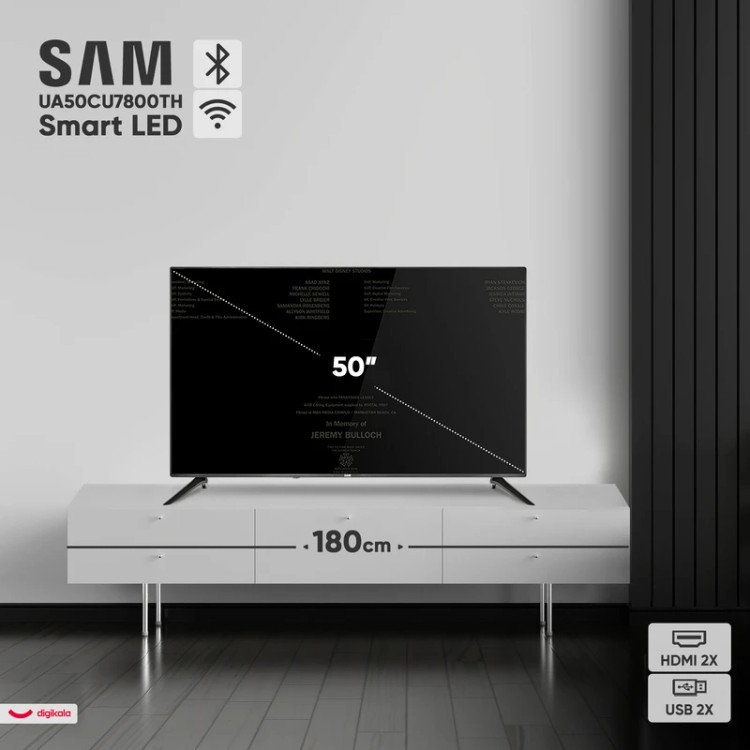تلویزیون 50 اینچ ال ای دی هوشمند سام مدل UA50CU7800TH