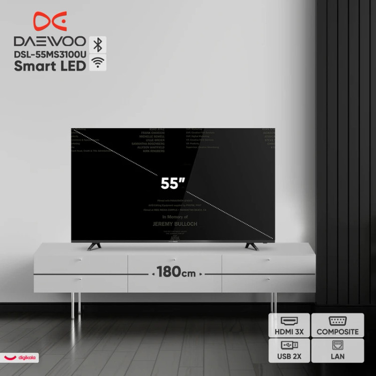 تلویزیون 55 اینچ ال ای دی هوشمند دوو مدل DSL-55MS3100U